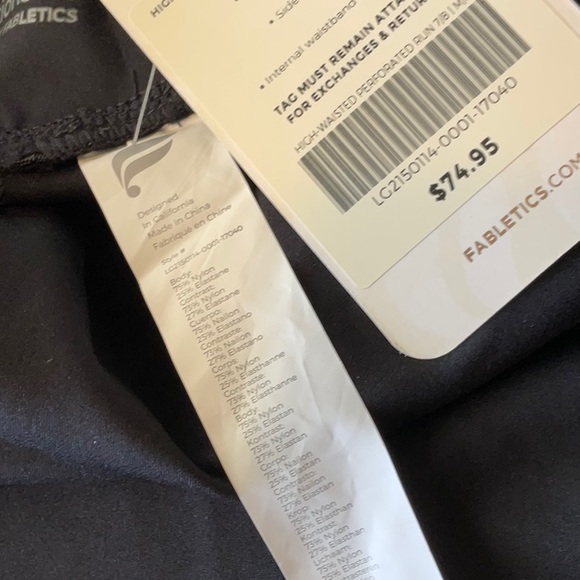 Fabletics High-Waisted Peforated Run 7/8 black - Picture 9 of 10